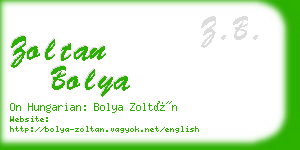 zoltan bolya business card